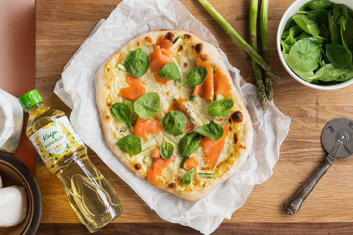 Kylmäsavulohipizza
