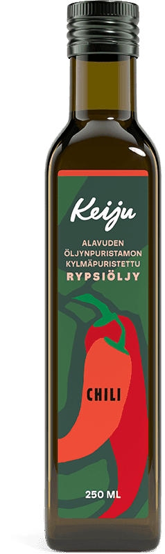 Keiju kylmäpuristettu rypsiöljy chili 250 ml